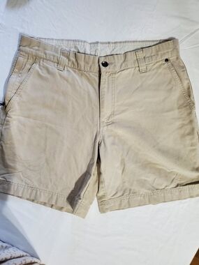 Columbia Khaki Shorts Mens 34 Outdoor Hiking Chino Utility Tan Casual Summer